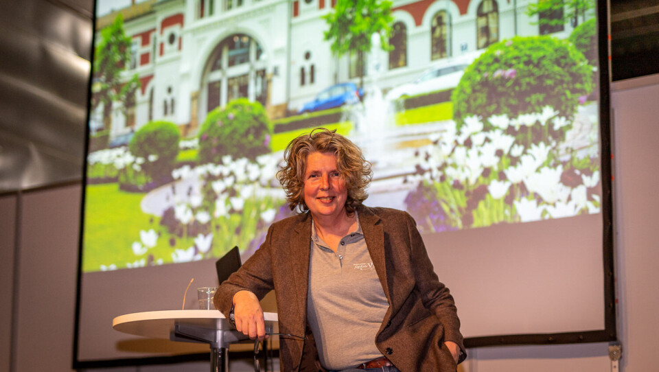 Ingeborg Sørheim fra den grønne fagskolen Vea holdt foredrag om skjøtsel og drift av historiske hageanlegg, som jernbaneparken i Hamar.