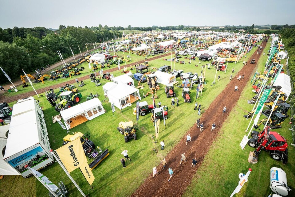Utstillingsområdet i Slagelse er så stort at det ikke var kø selv om flere tusen gjester var innom. På Maskinmarken var «alt som lager lyd» samlet. Foto: Have & Landskap.