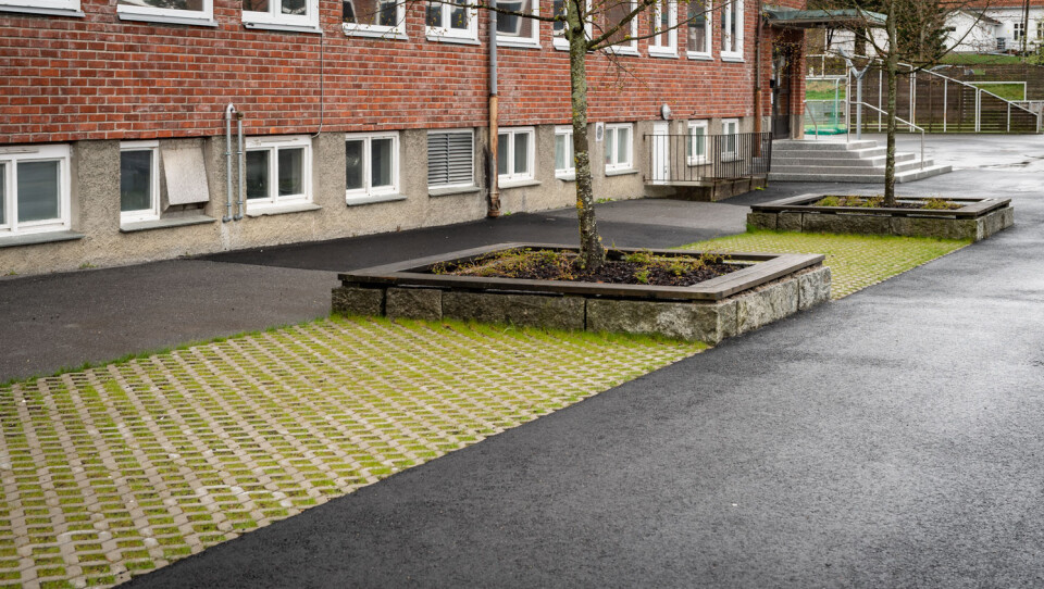 Flere norske kommuner krever nå at overflatevann skal dreneres uten å belaste avløpsnettet. Da er permeabel belegningsstein som denne fra Asak miljøstein en god løsning.