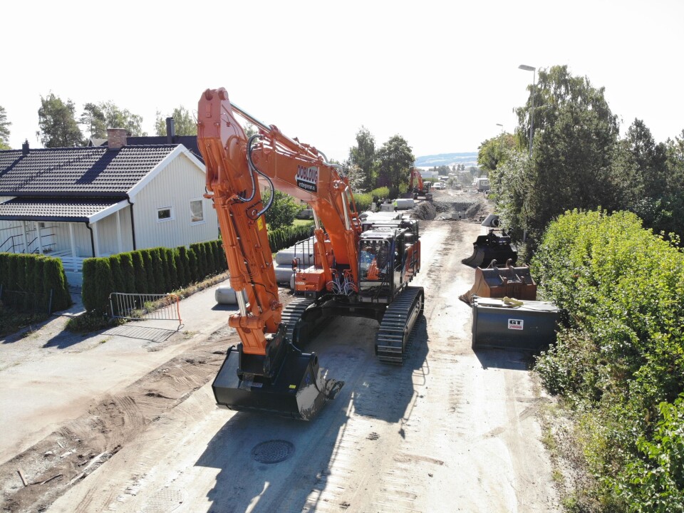 Europas første Hitachi 52-tonner til Hamar Europas første Hitachi 52-tonner til Hamar