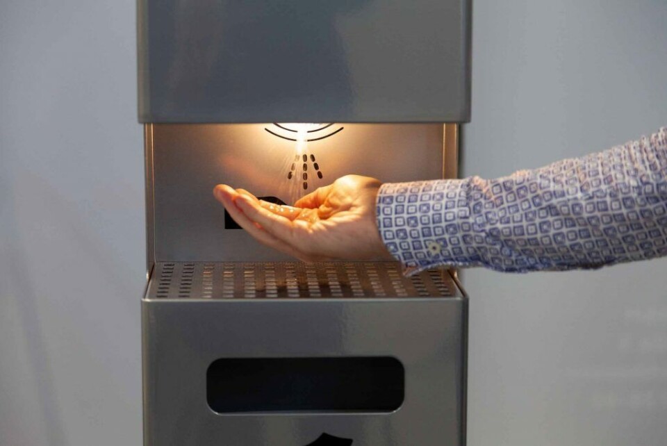 Det er viktig med berøringsfrie løsninger for håndsprit. Det er viktig med berøringsfrie løsninger for håndsprit.