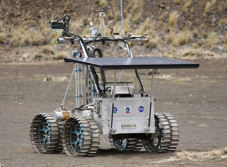 Firehjulingen Argo Artemis Jr. skal brukes til å lete etter vann på månen i 2024.
