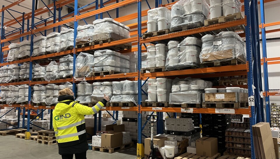 Hos Nordlog på Forus, hvor Ginds produkter distribueres videre til prosjekter over hele landet.
